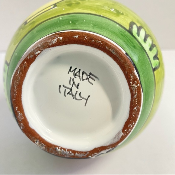 NINO PARRUCCA Hand Painted Ceramic Two Handle Oil Decanter Pitcher Made in Italy - Picture 5 of 13